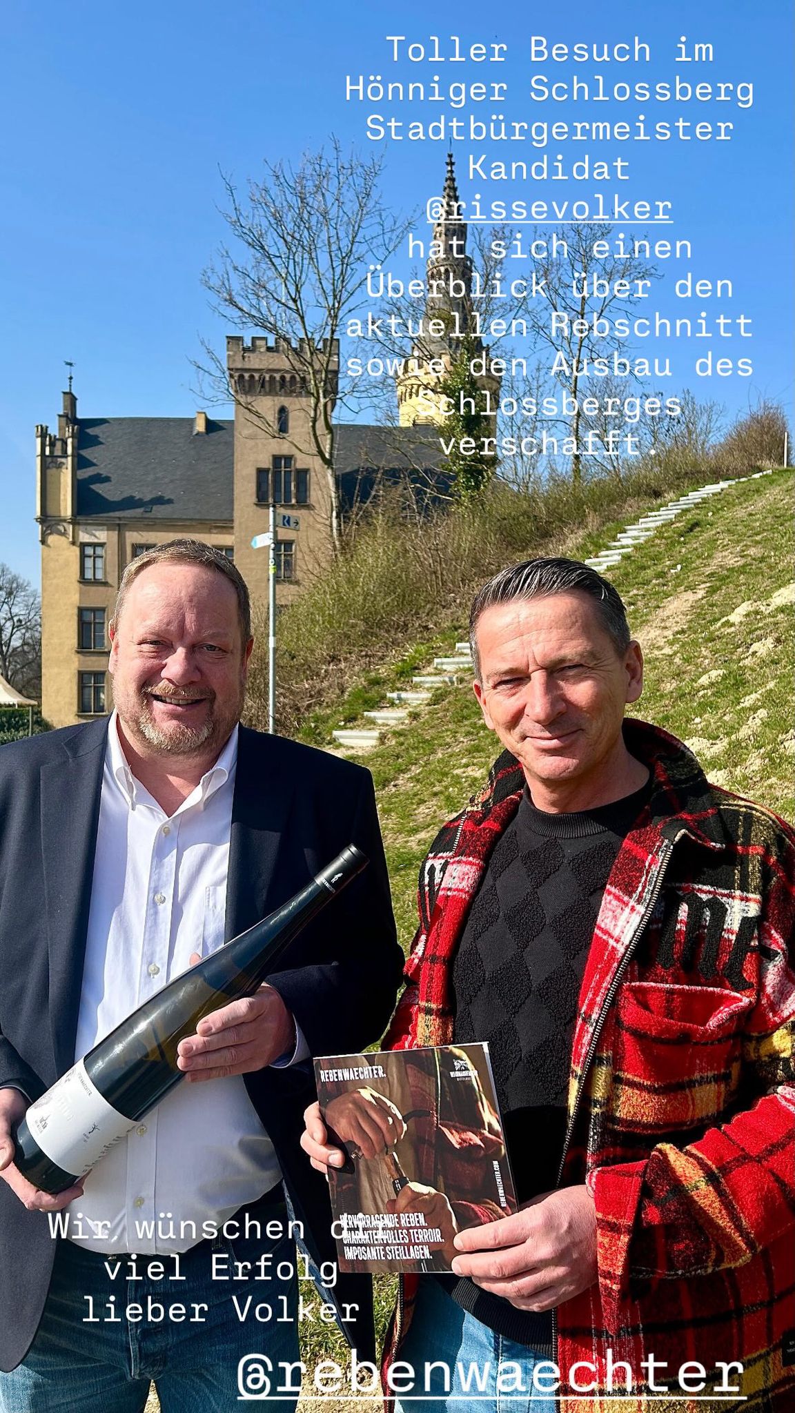 Volker & Rebenwächter im Weinberg